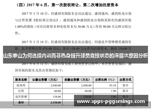 山东泰山为何选择内训而非热身提升球员竞技状态的深层次原因分析