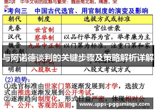 与阿诺德谈判的关键步骤及策略解析详解